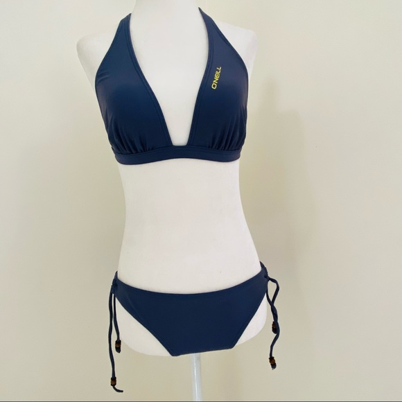 O'Neill Saltwater Solids Slate Blue 2 Piece Bathing Suit (size 38B/38) - Picture 2 of 10